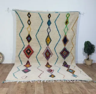 Tappeto in lana multicolore