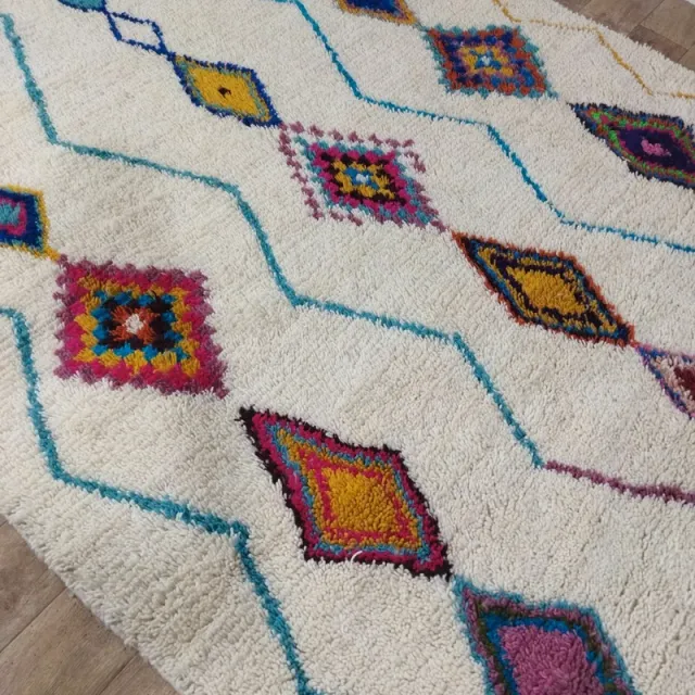 Alfombra de lana multicolor