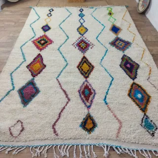 Tappeto in lana multicolore