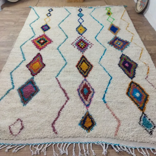 Alfombra de lana multicolor