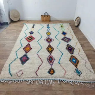 Tappeto in lana multicolore