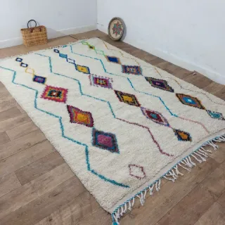 Tappeto in lana multicolore