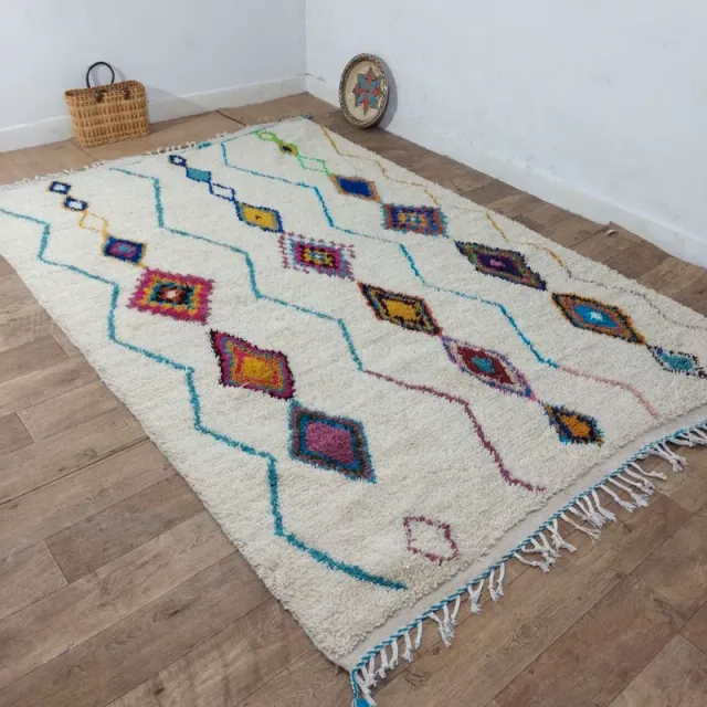 Alfombra de lana multicolor