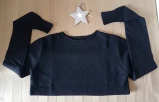 Maglioncino donna aderente nero tg S