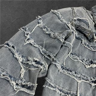 Chaqueta vaquera hombre desgastada