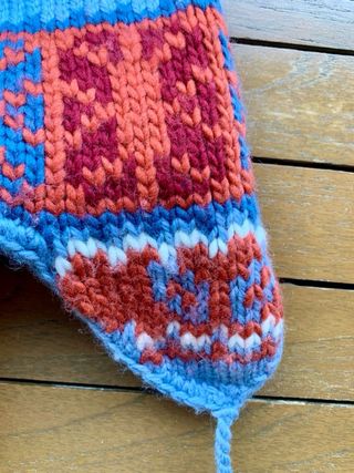 Cappello Alpaca Machu Picchu Maglia Jacquard