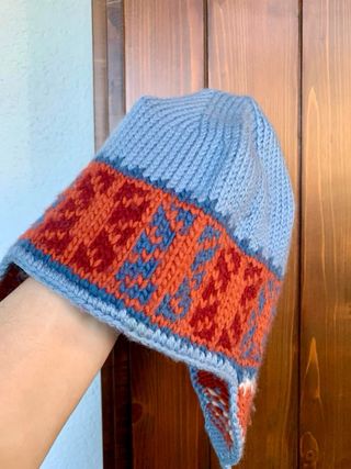 Cappello Alpaca Machu Picchu Maglia Jacquard