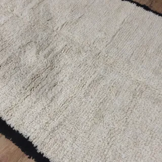 Tappeto Beige e Nero in Lana