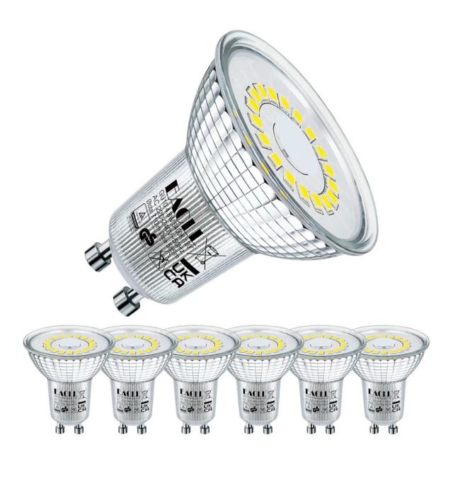 Confezione da 6 lampadine LED EACLL GU10 Bianco Freddo 4.8W