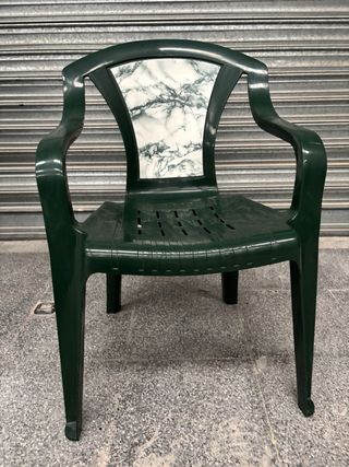 10 Sillas de Jardín Apilables Verdes