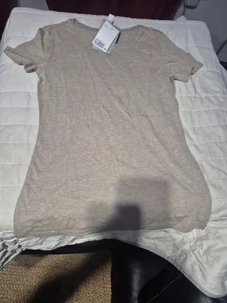 Camiseta H&M Beige Talla S