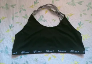 Top deportivo negro con logo Sweet Talla 3xl