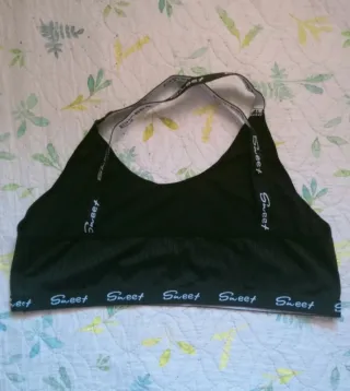 Top deportivo negro con logo Sweet Talla 3xl
