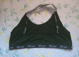 Top deportivo negro con logo Sweet Talla 3xl