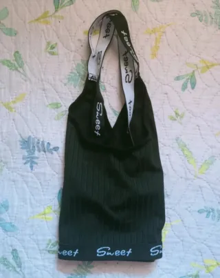 Top deportivo negro con logo Sweet Talla 3xl