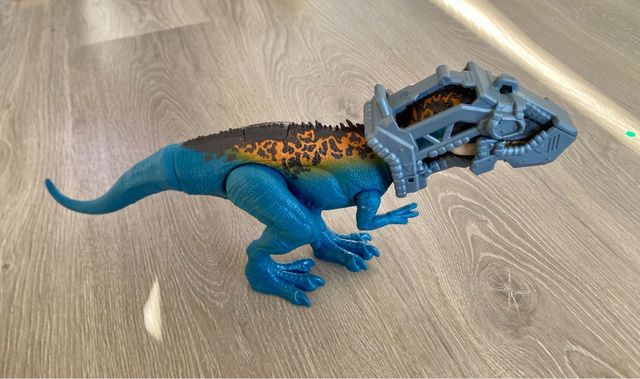 Dinosaurio Juguete Azul con Accesorios
