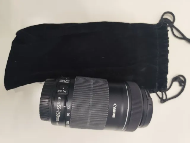 Objetivo Canon EF-S 55-250mm IS STM. Novo