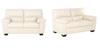 Divano in pelle bianca a 2 posti