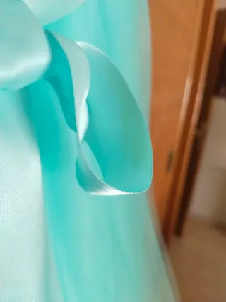 Vestido de fiesta azul turquesa