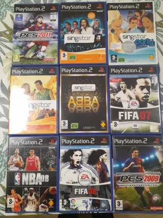 Lote Juegos PS2: PES, FIFA, NBA, Singstar