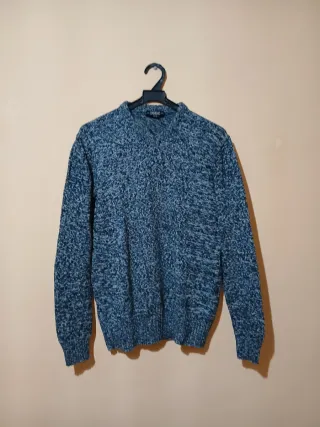 Jersey caballero azul y gris jaspeado