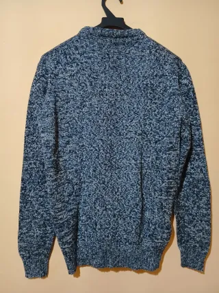 Jersey caballero azul y gris jaspeado