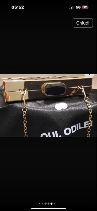 Borse Oui Odile clutch sera, eleganti, oro e nera