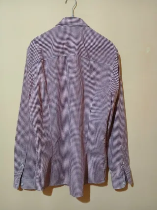 Camisa cuadros caballero roja y blanca