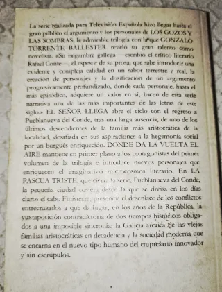 LOS GOZOS Y LAS SOMBRAS. III. La Pascua Triste