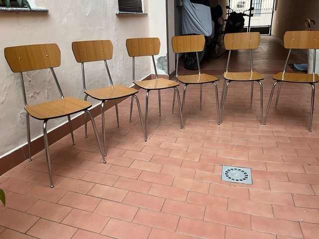 Set 6 Sedie Vintage in Formica