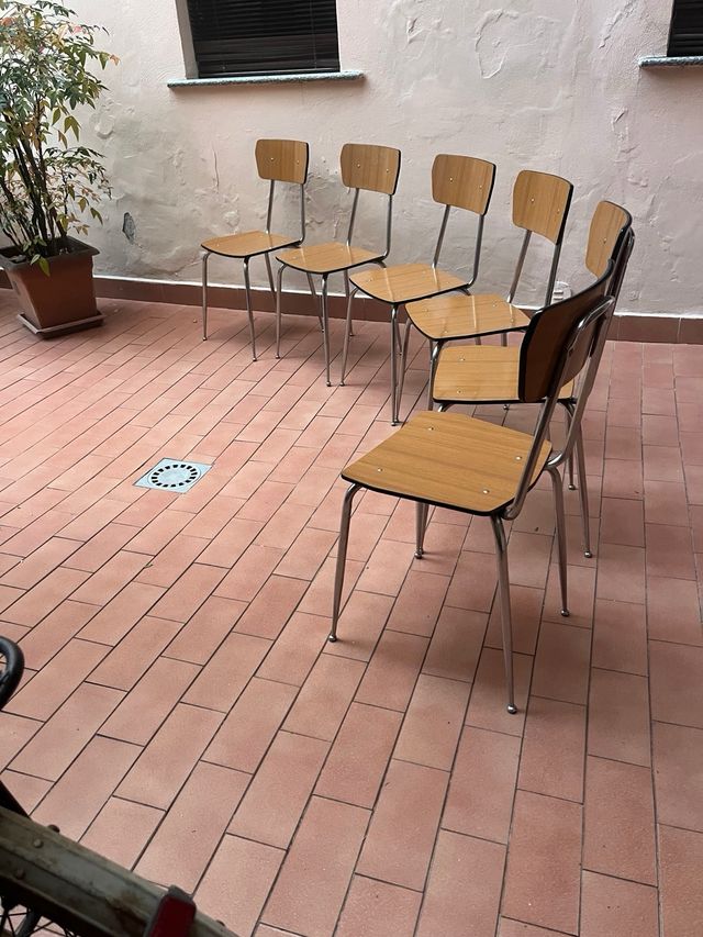 Set 6 Sedie Vintage in Formica