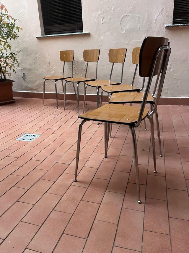 Set 6 Sedie Vintage in Formica