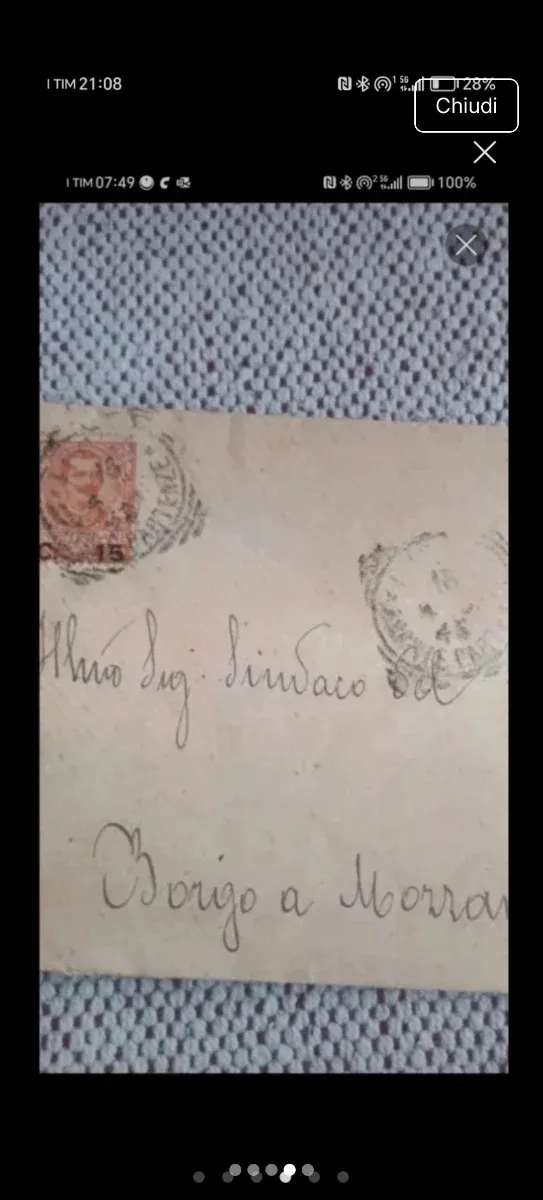 Busta Regno d'Italia 1906