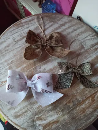 3 Lazos  de Navidad decoración de temporada