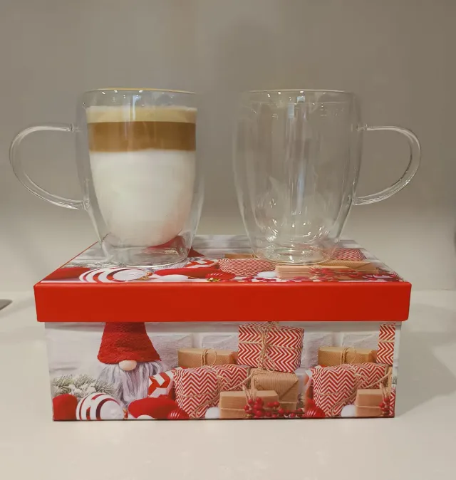 Pack 2 Tazas Doble Pared Vidrio