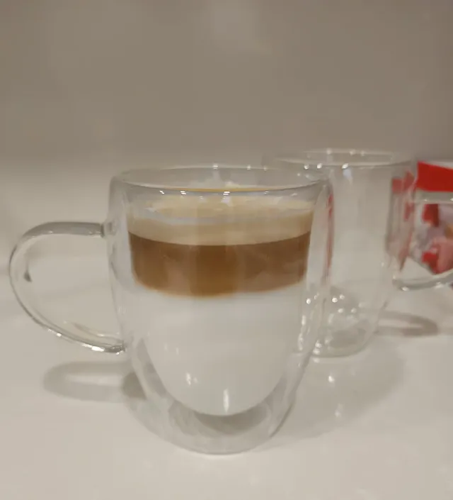 Pack 2 Tazas Doble Pared Vidrio