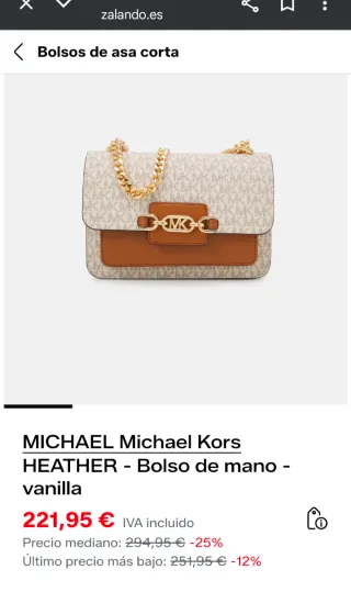 Bolso Michael Kors Beige/Blanco Nuevo