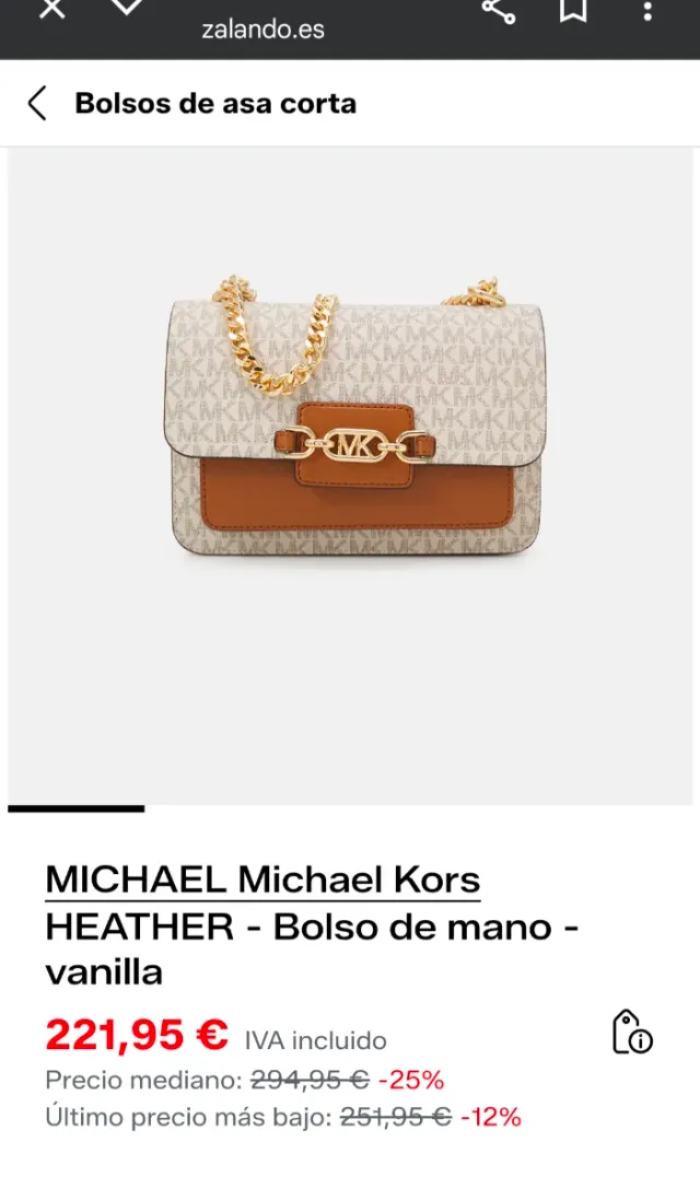 Bolso Michael Kors Beige/Blanco Nuevo