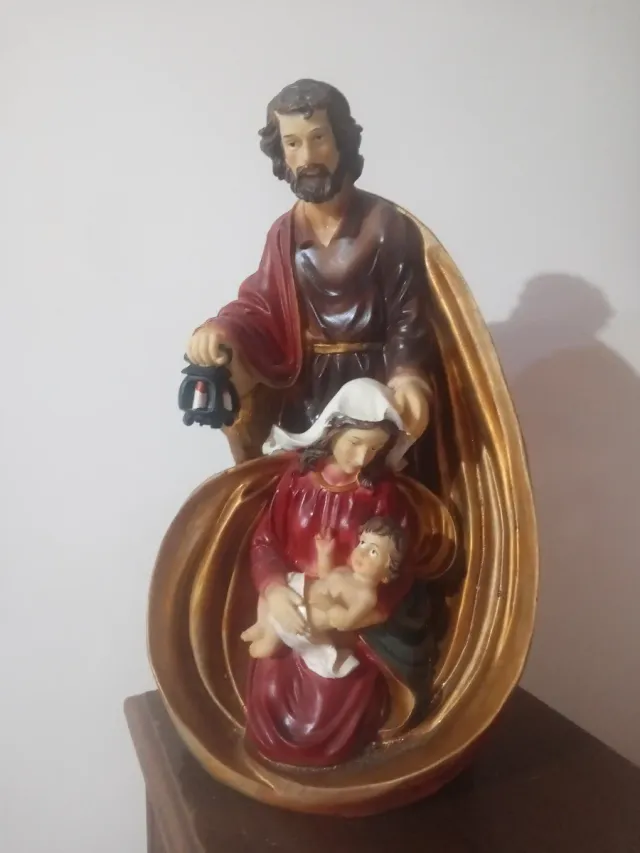 Statua Natività Sacra Famiglia Resina 40cm