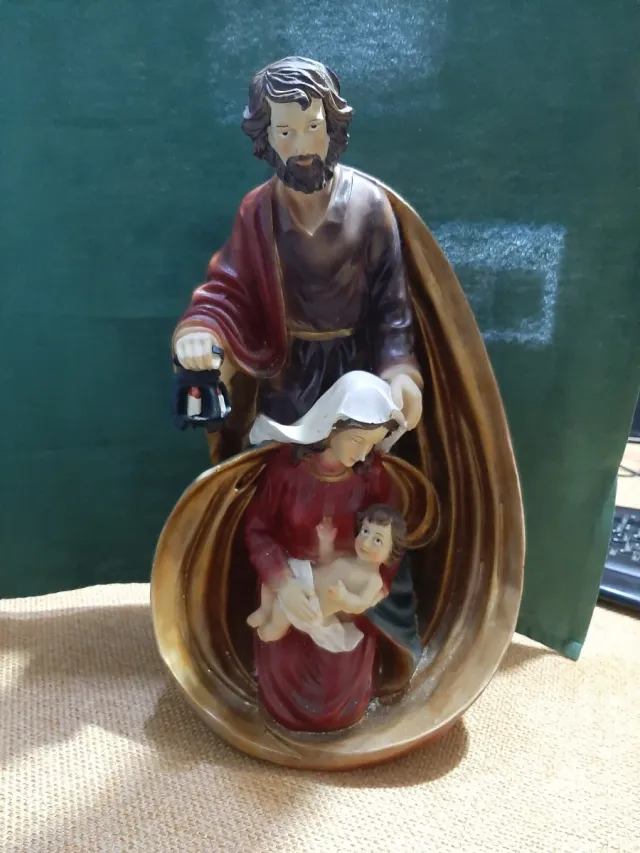 Statua Natività Sacra Famiglia Resina 40cm