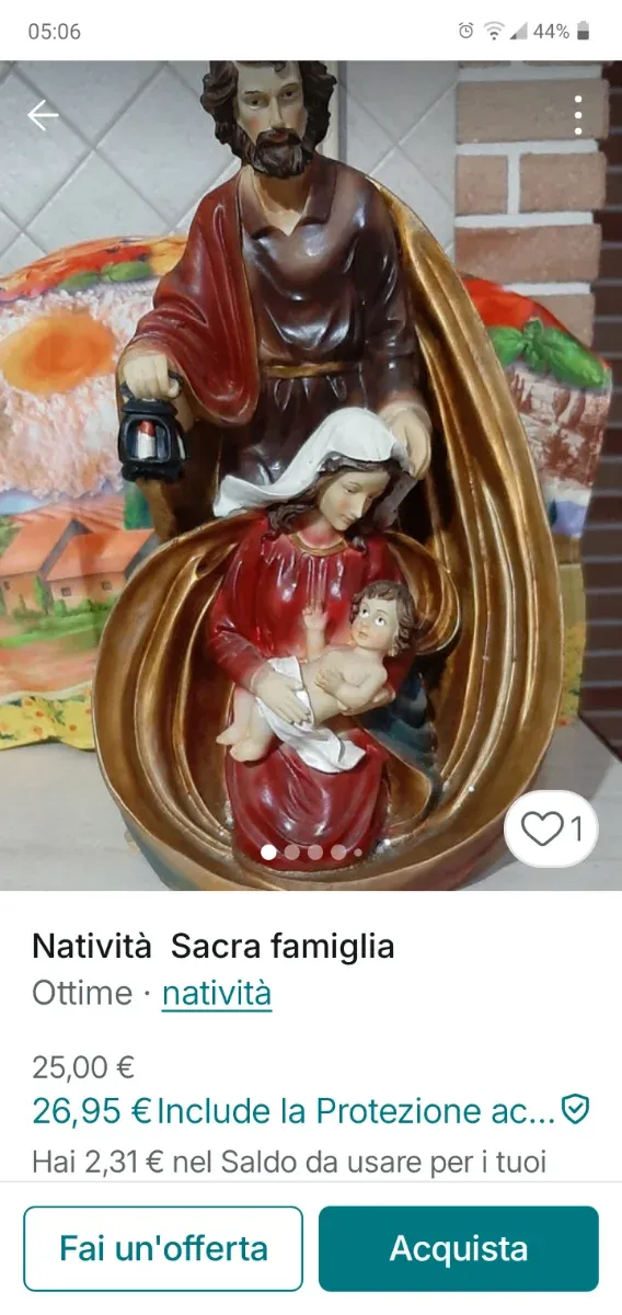 Statua Natività Sacra Famiglia Resina 40cm