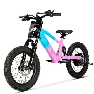 Bicicleta eléctrica EOS 18 rosa/azul
