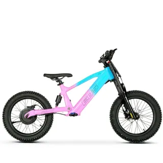 Bicicleta eléctrica EOS 18 rosa/azul