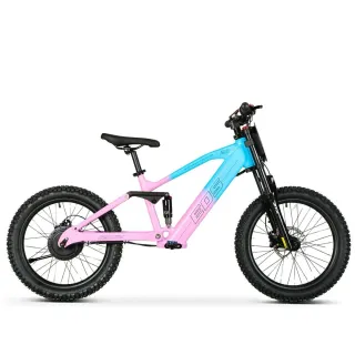 Bicicleta eléctrica EOS 18 rosa/azul