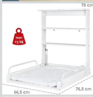 Cambiador de pared para bebé