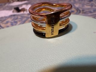 Anillo Bimba y Lola dorado y rosa
