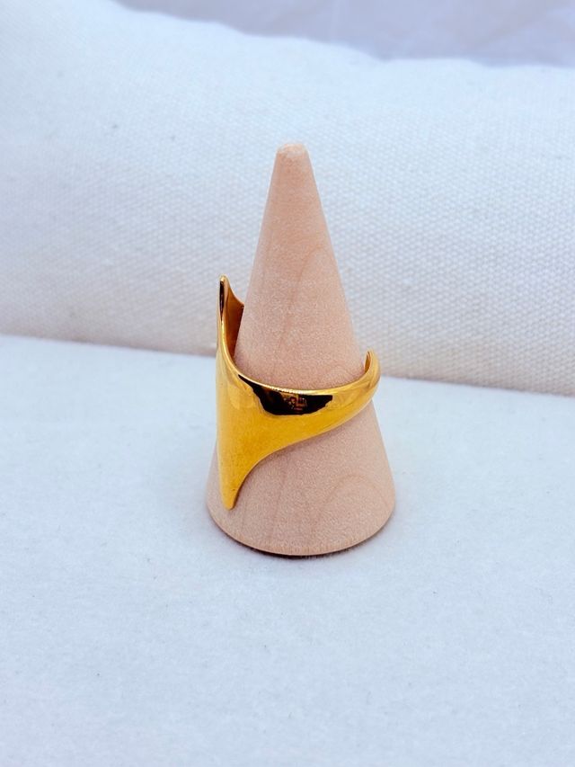 Anillo Acero Inoxidable 316L Dorado Ajustable