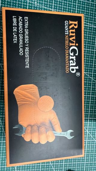 Guantes Nitrilo Ruvigrab Diamantado Extra Grueso L