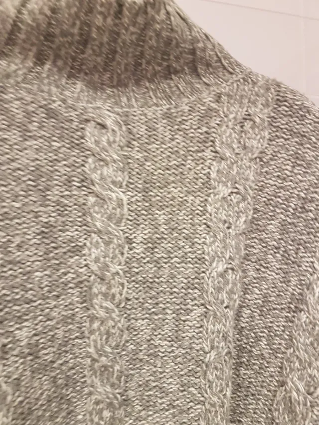 Jersey Zara jaspeado lana cuello alto T M