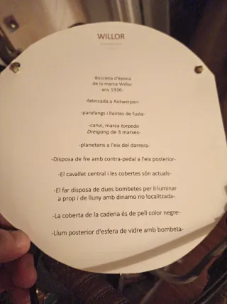 Bicicleta Willor Antwerpen 1936